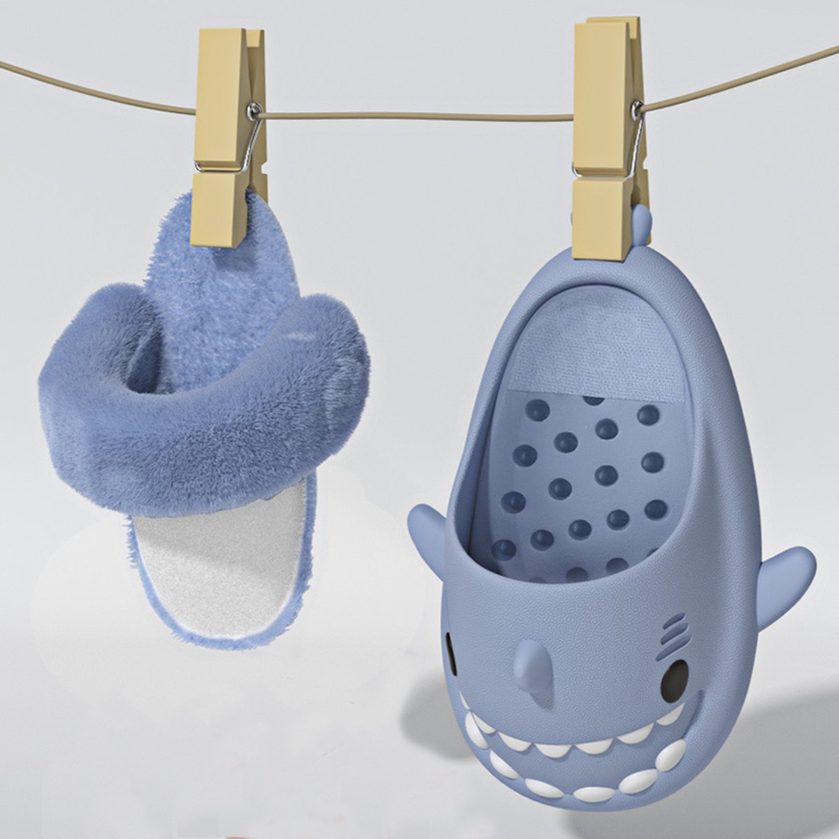 Fluffy Shark Slippers