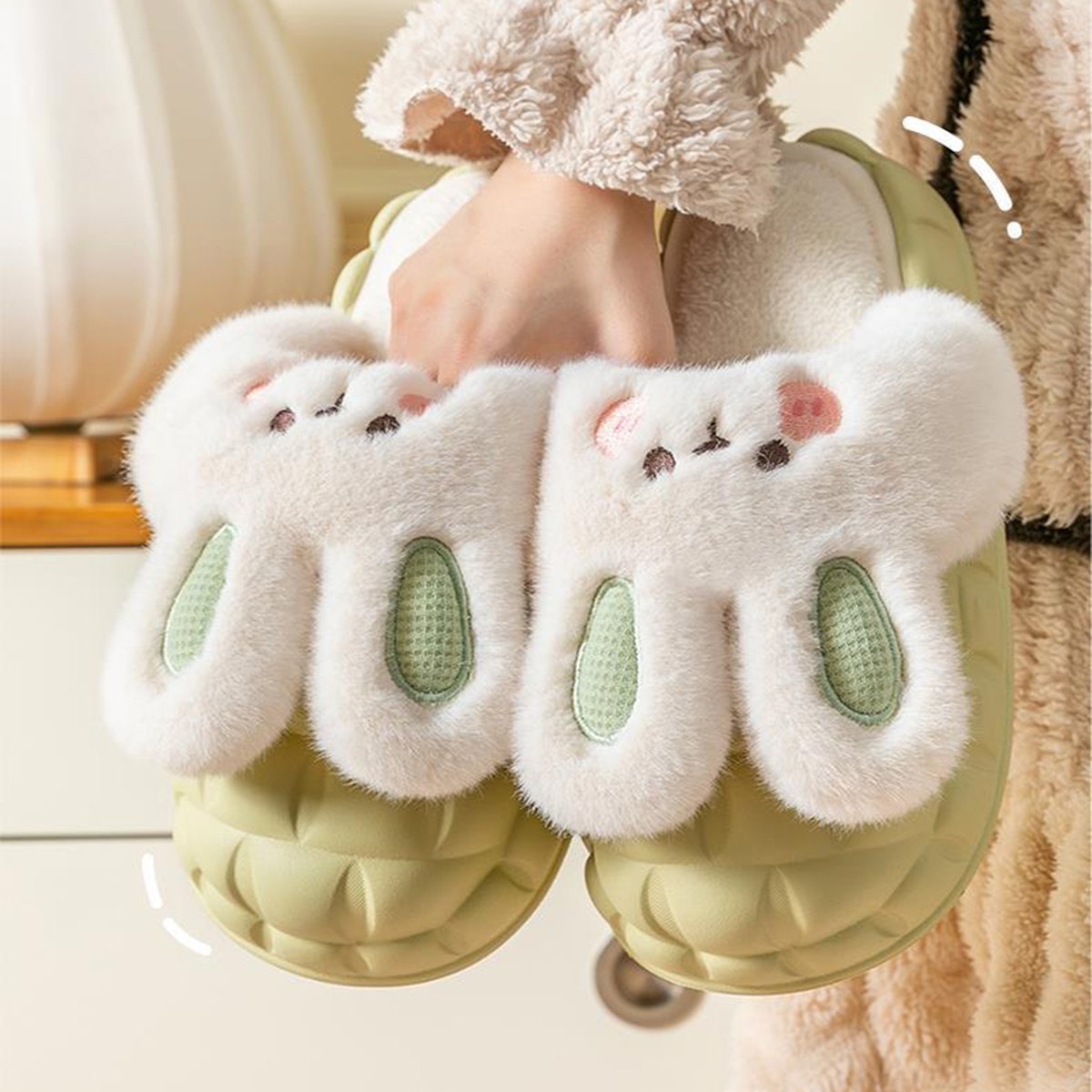 Fuzzy Rabbit Slippers