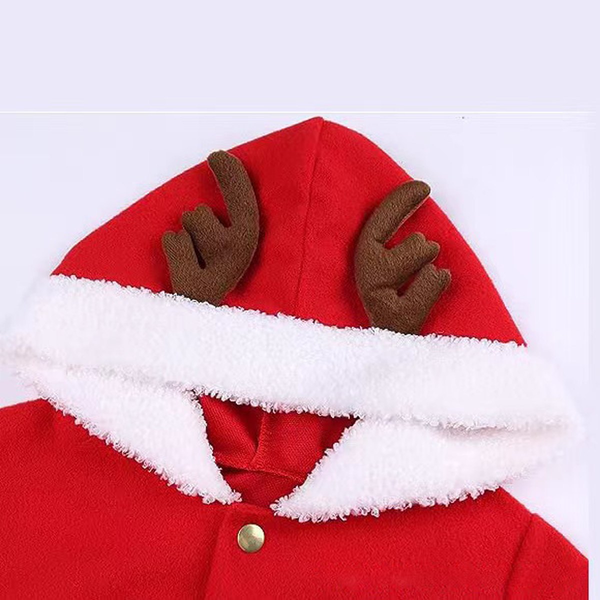 Girls' Reindeer Hooded Christmas Dress