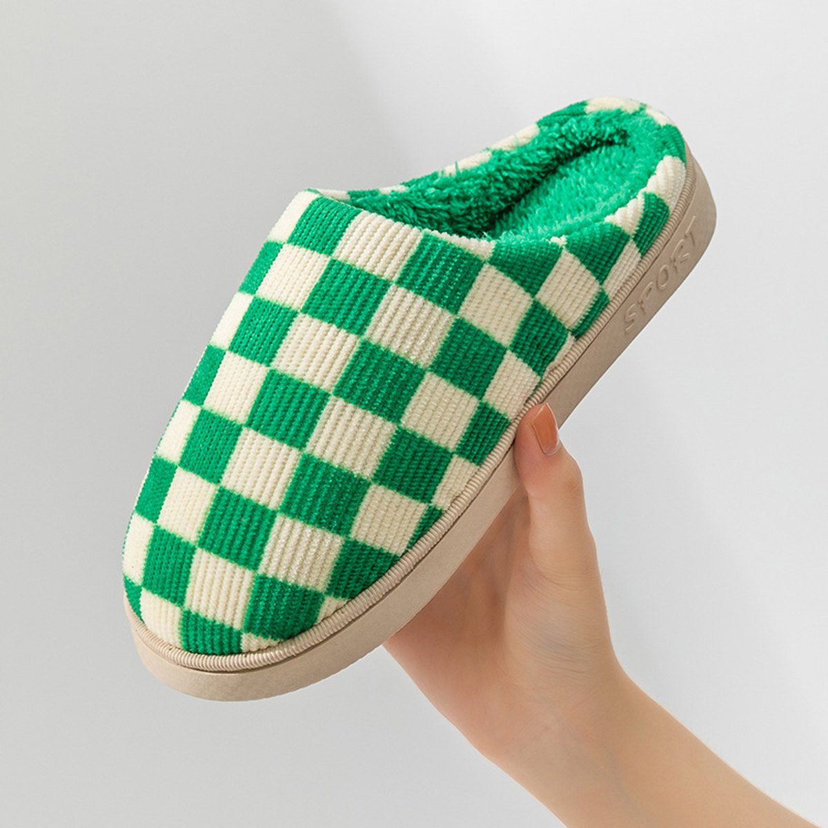 Gradient Plush Slippers