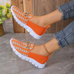 Houndstooth Chain Mesh Shoes