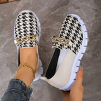 Houndstooth Chain Mesh Shoes