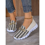Houndstooth Chain Mesh Shoes