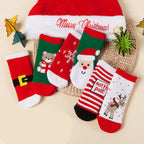 Kids' Christmas Striped Socks 6 Pairs