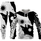 Men's 3D Wolf Print Tracksuit