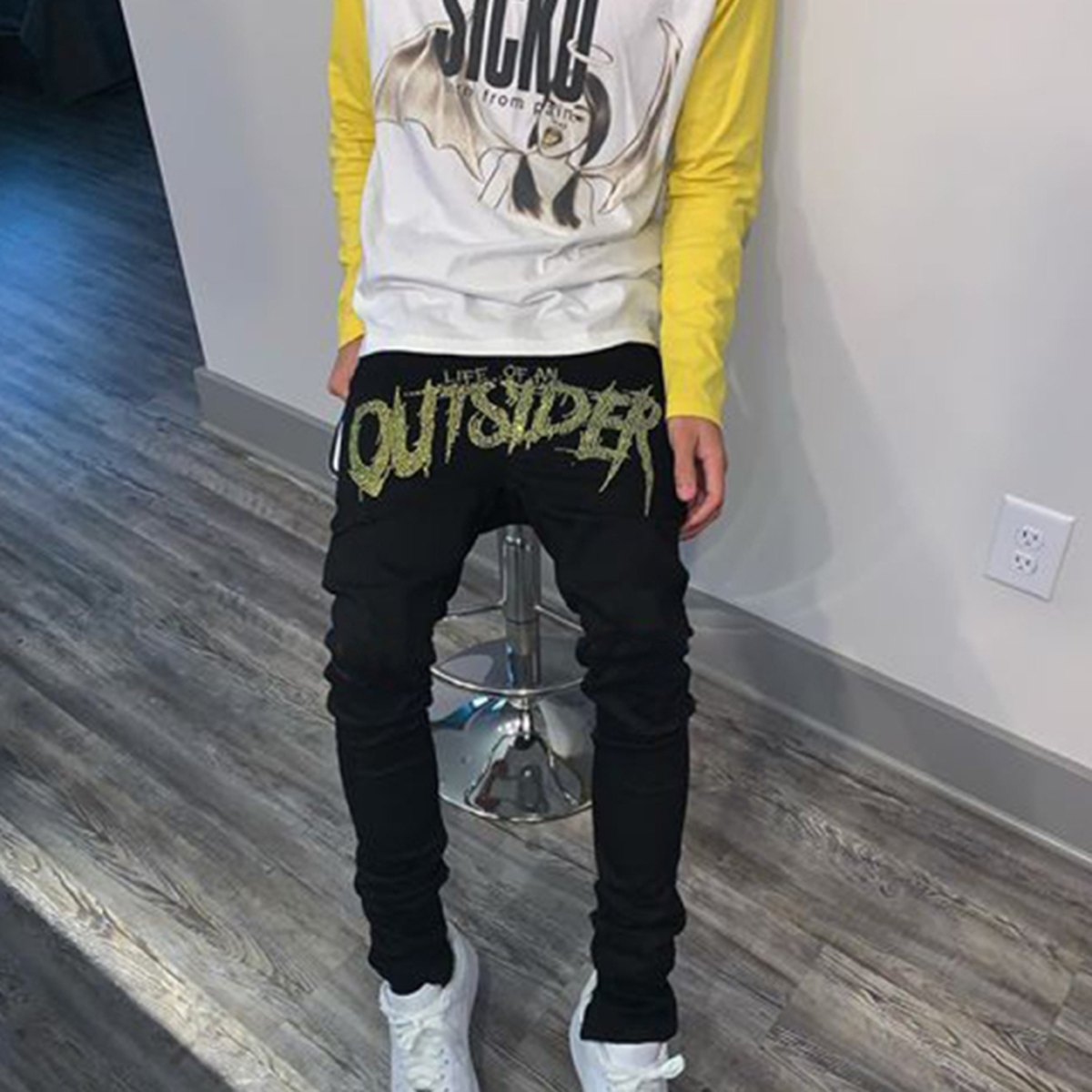 Men's Black Ripped Jeans