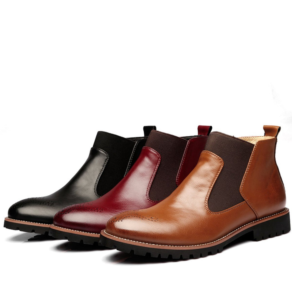 Men's Brogue Leather Boots