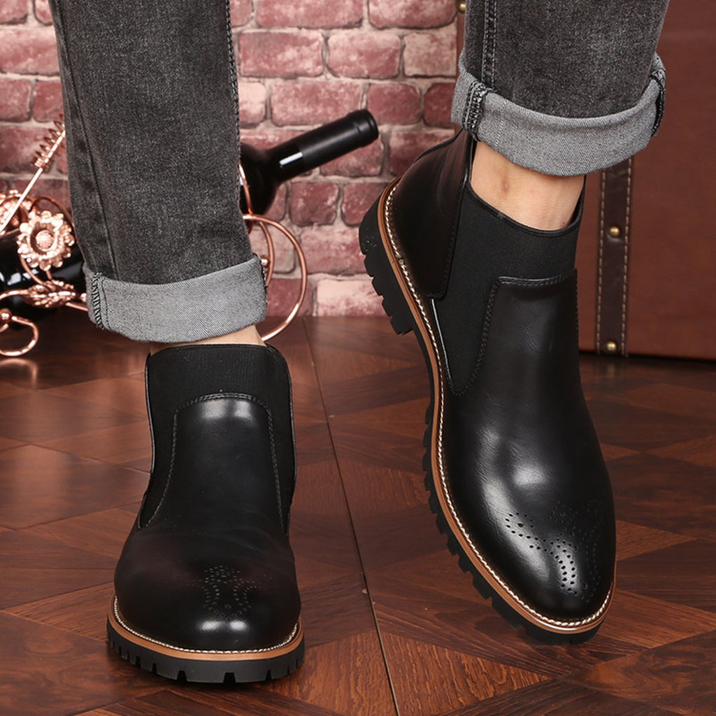 Men's Brogue Leather Boots