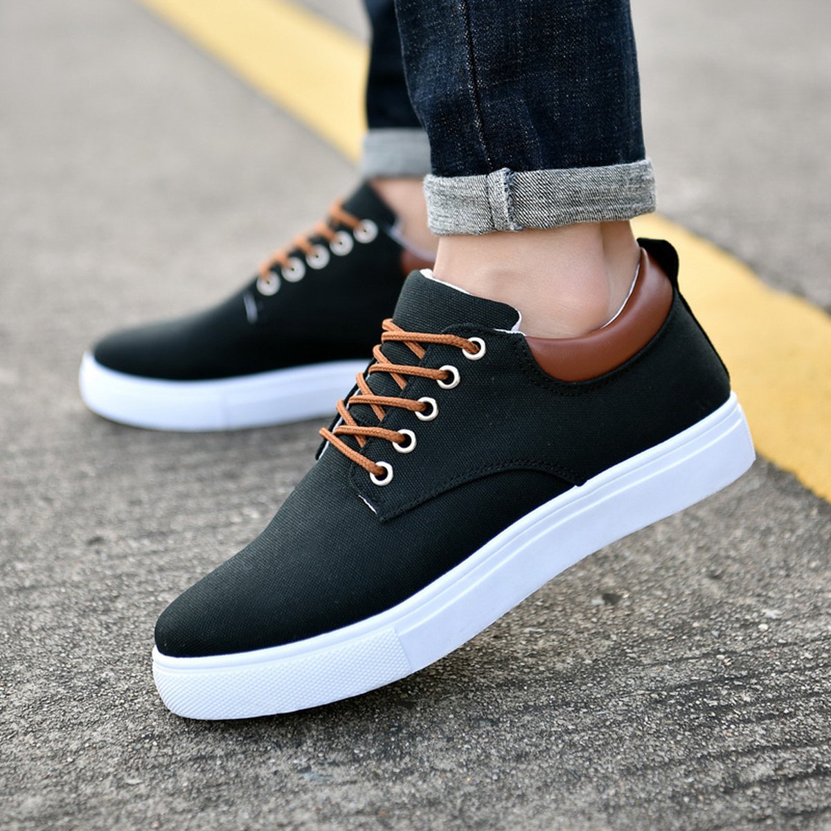 Men's Canvas Sneakers, Large Sizes