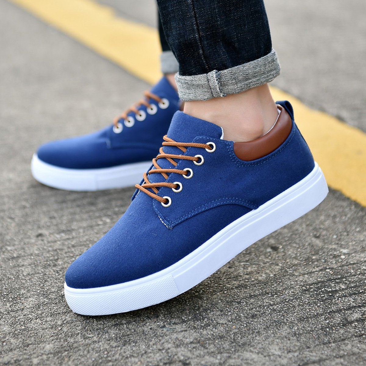 Men's Canvas Sneakers, Large Sizes