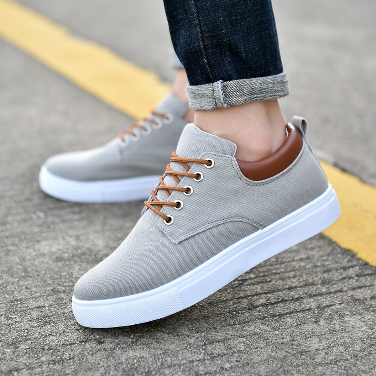 Men's Canvas Sneakers, Large Sizes