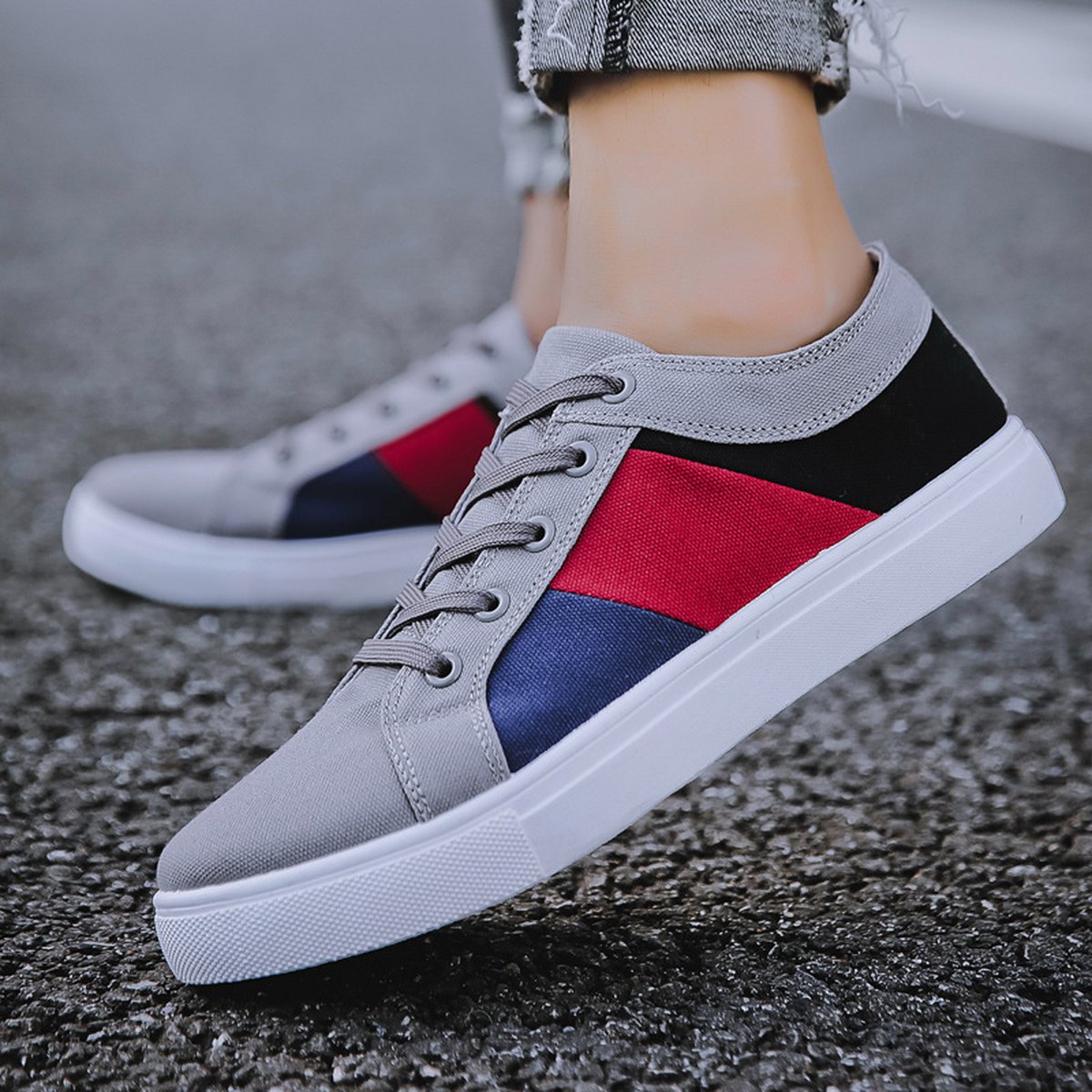 Men's Canvas Sneakers, Large Sizes