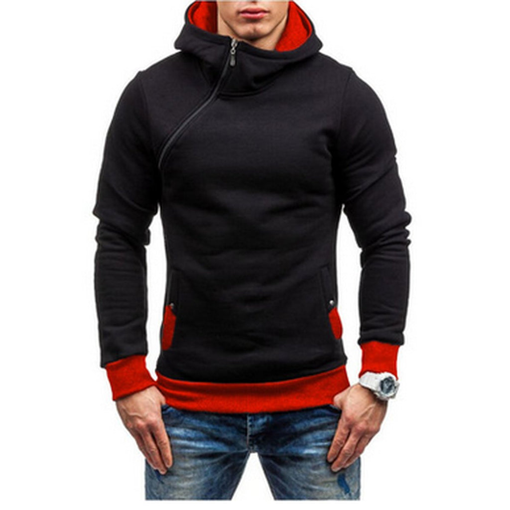 Men's Diagonal Zip Hoodie