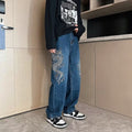Men's Embroidered Loose Jeans