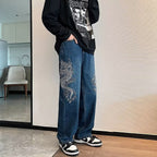 Men's Embroidered Loose Jeans