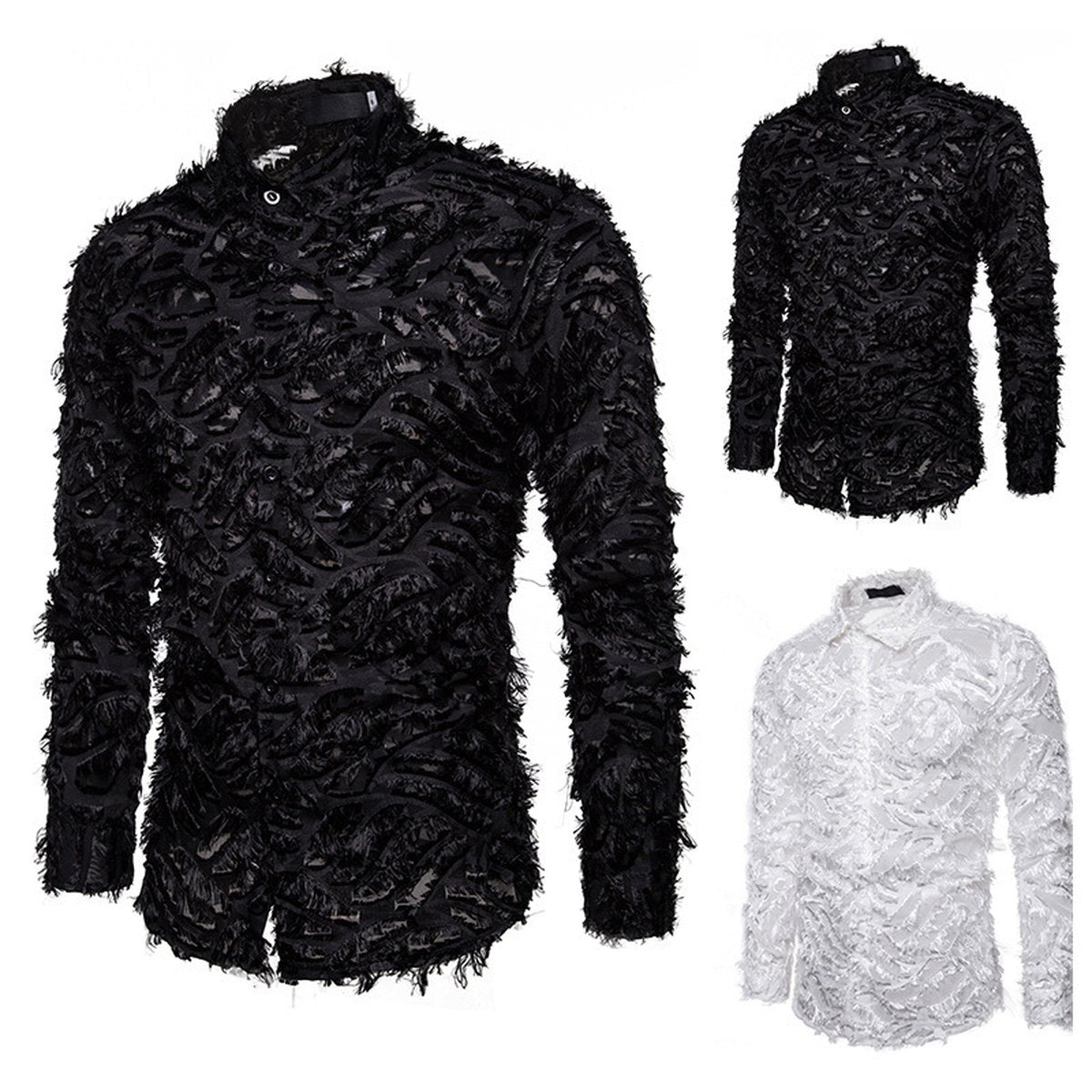 Men's Feather Fringe Shirt