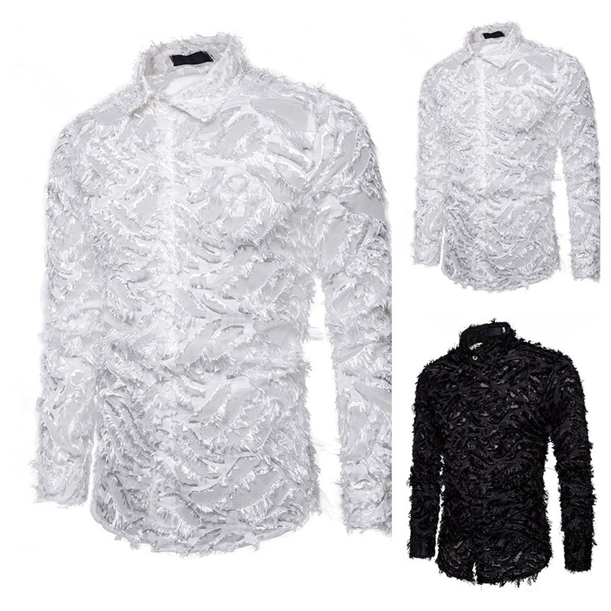 Men's Feather Fringe Shirt