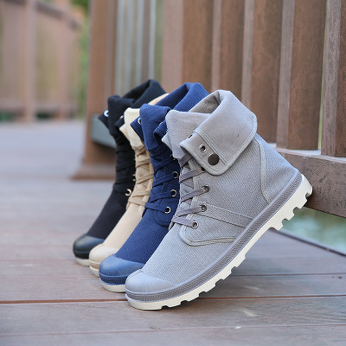 Men's High-Top Canvas Sneakers