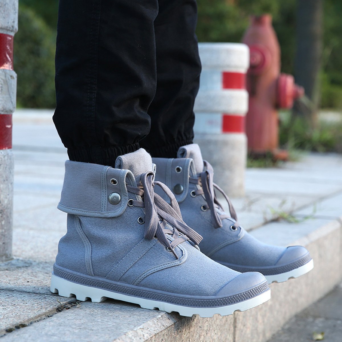 Men's High-Top Canvas Sneakers