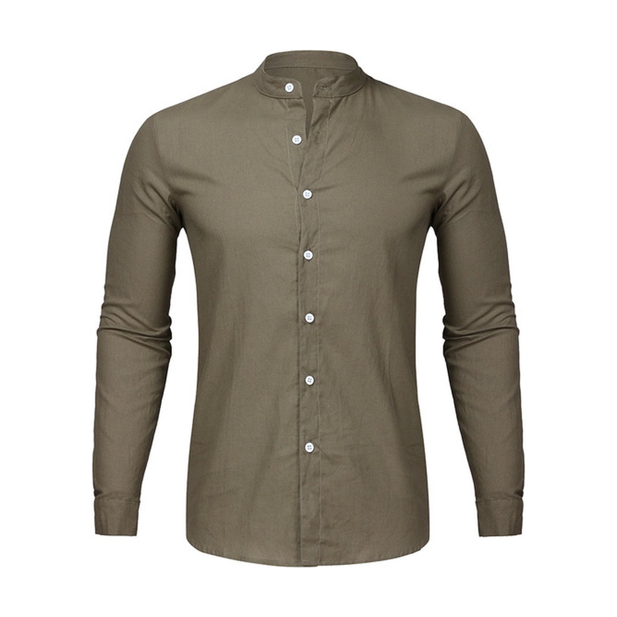 Men's Long-Sleeve Cardigan Shirt