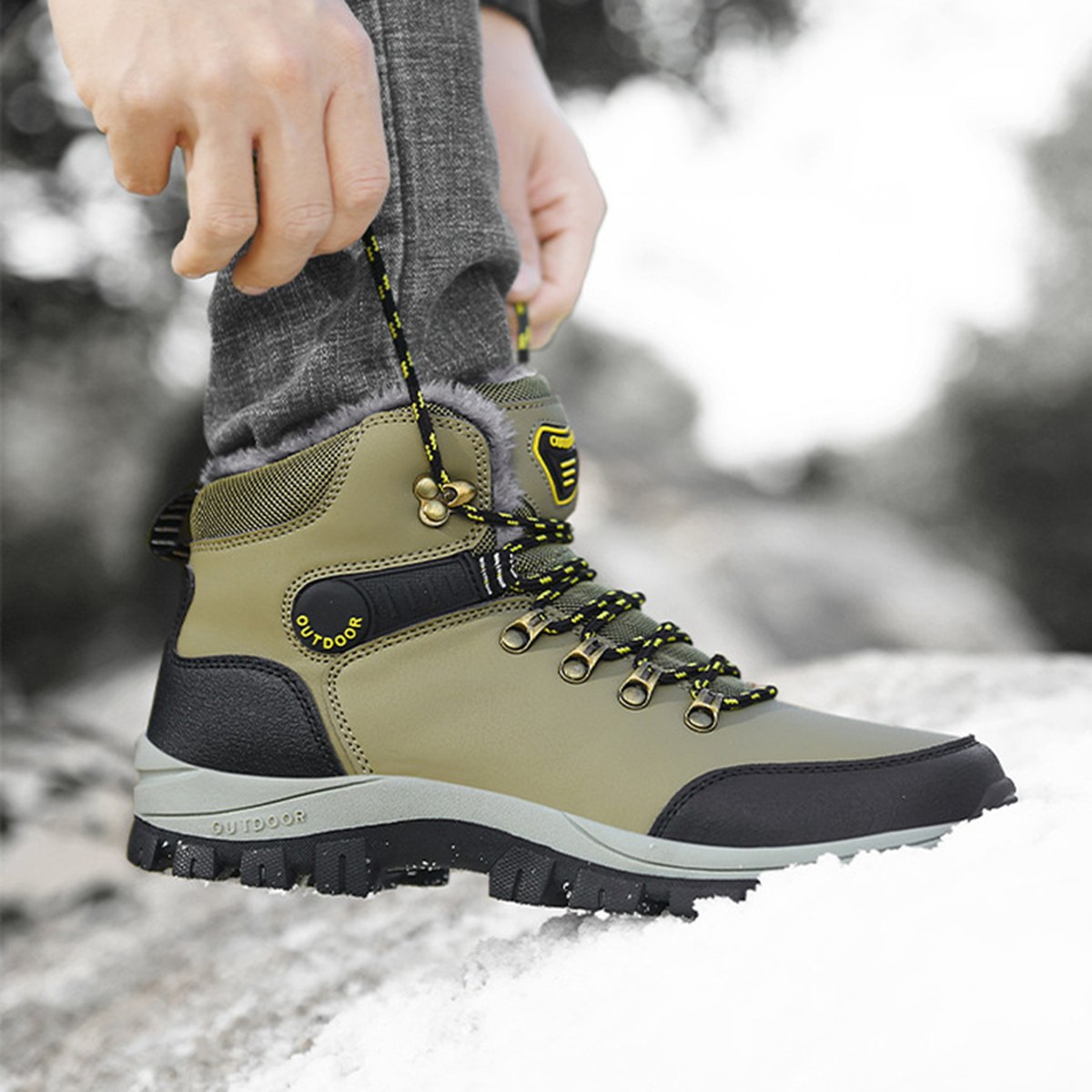 Men's Plush Snow Boots