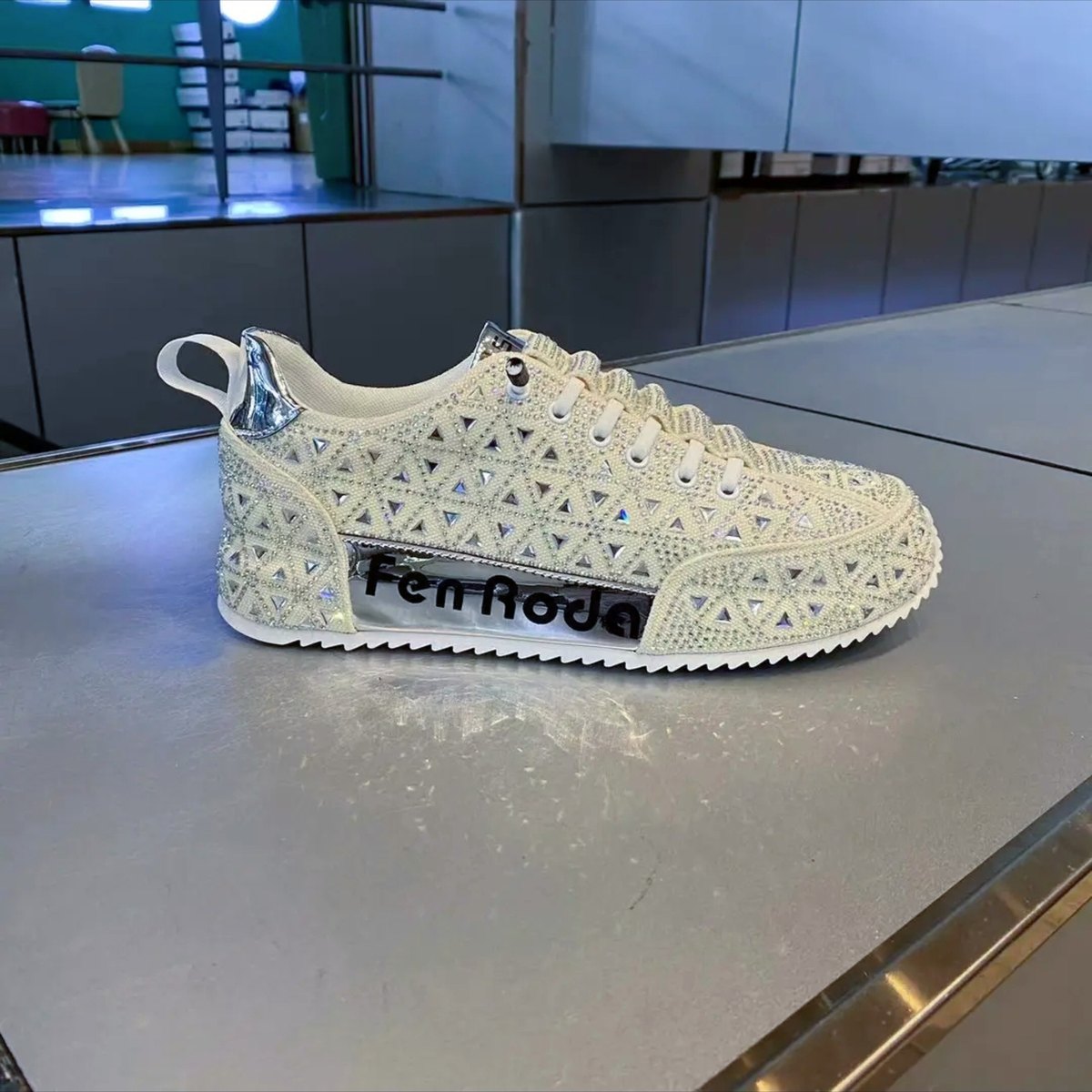Men's Slip-On Rhinestone Sneakers