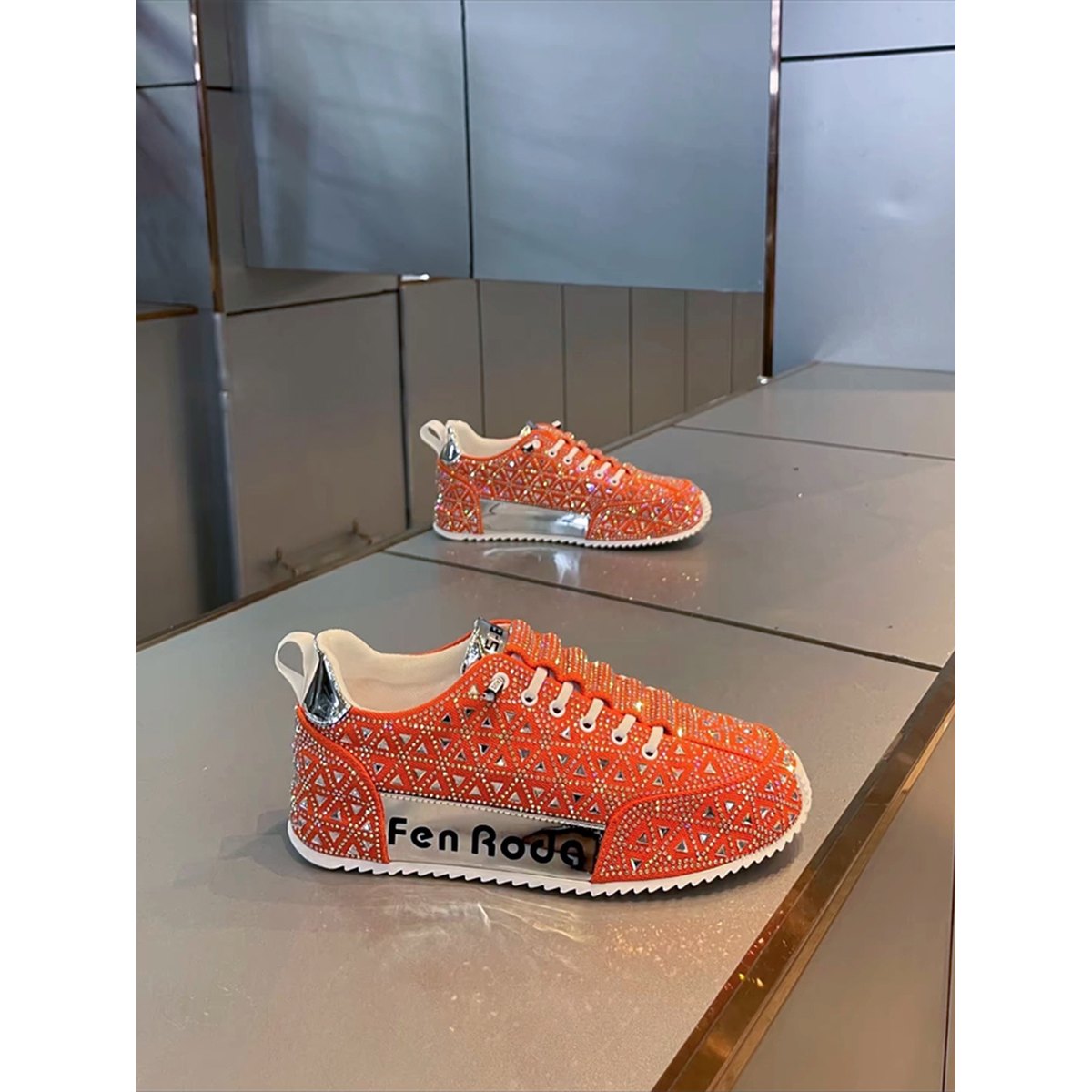 Men's Slip-On Rhinestone Sneakers