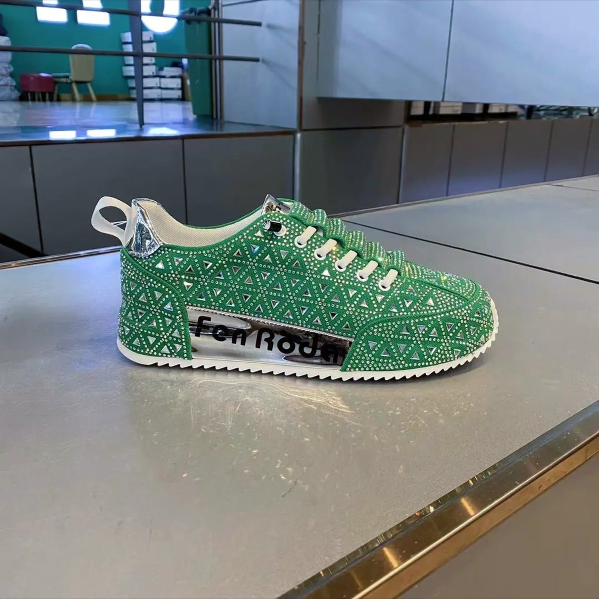 Men's Slip-On Rhinestone Sneakers