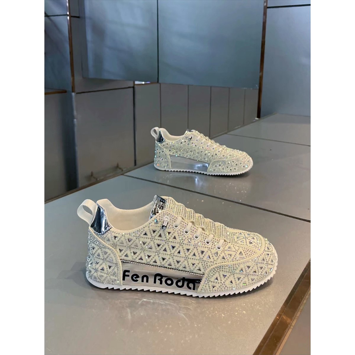 Men's Slip-On Rhinestone Sneakers