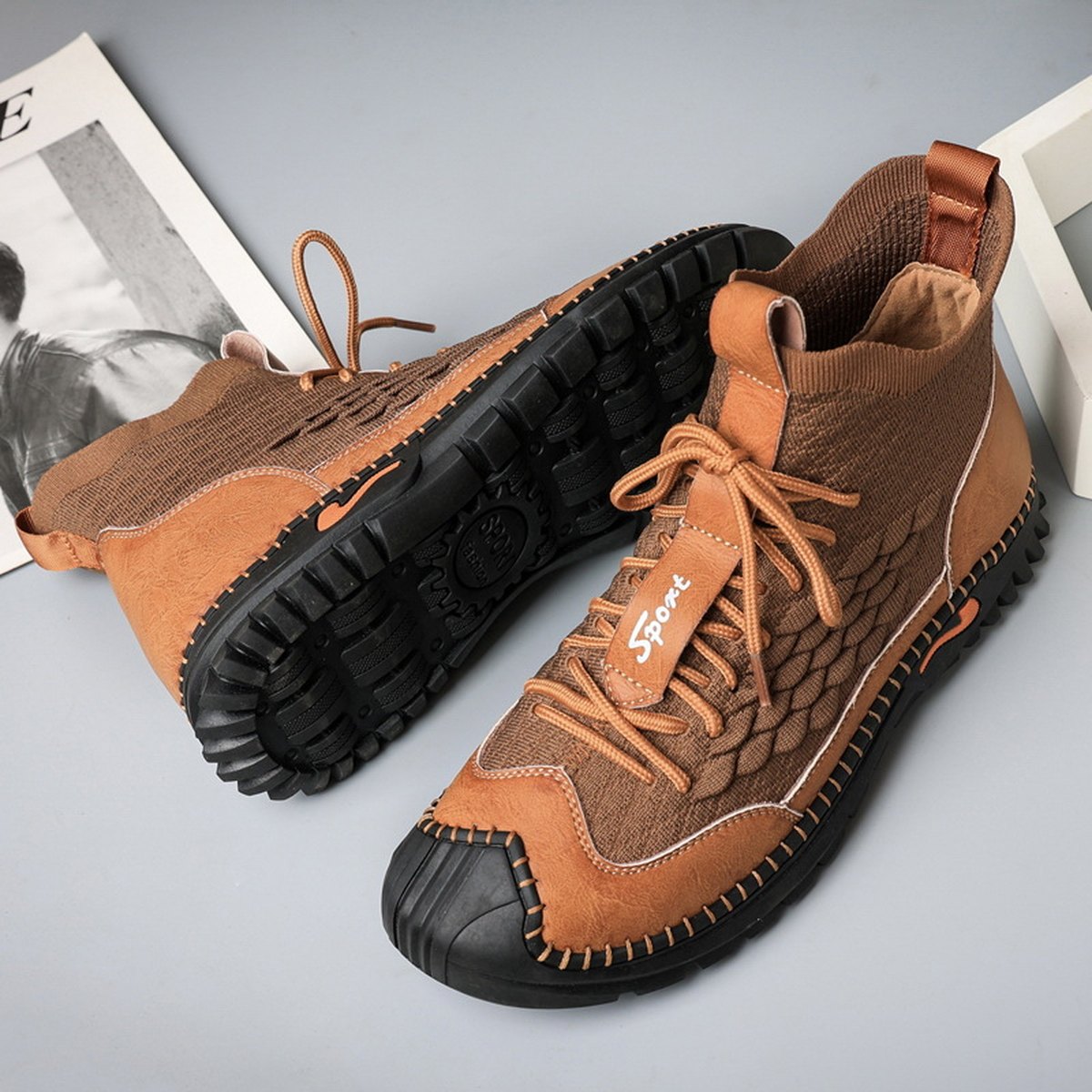Men's Stitched Hiking Shoes