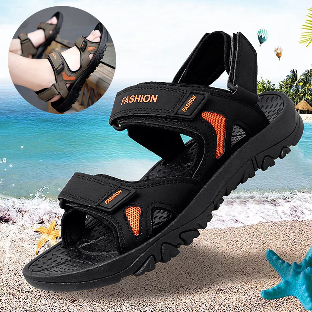 Men's Velcro Beach Sandals