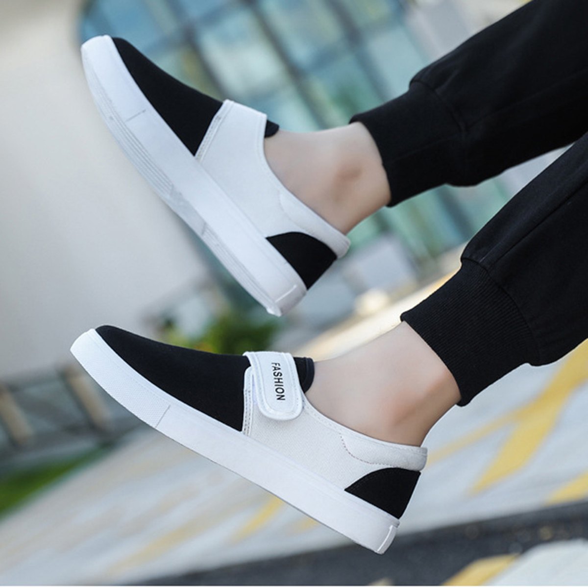Men's Velcro Canvas Sneakers