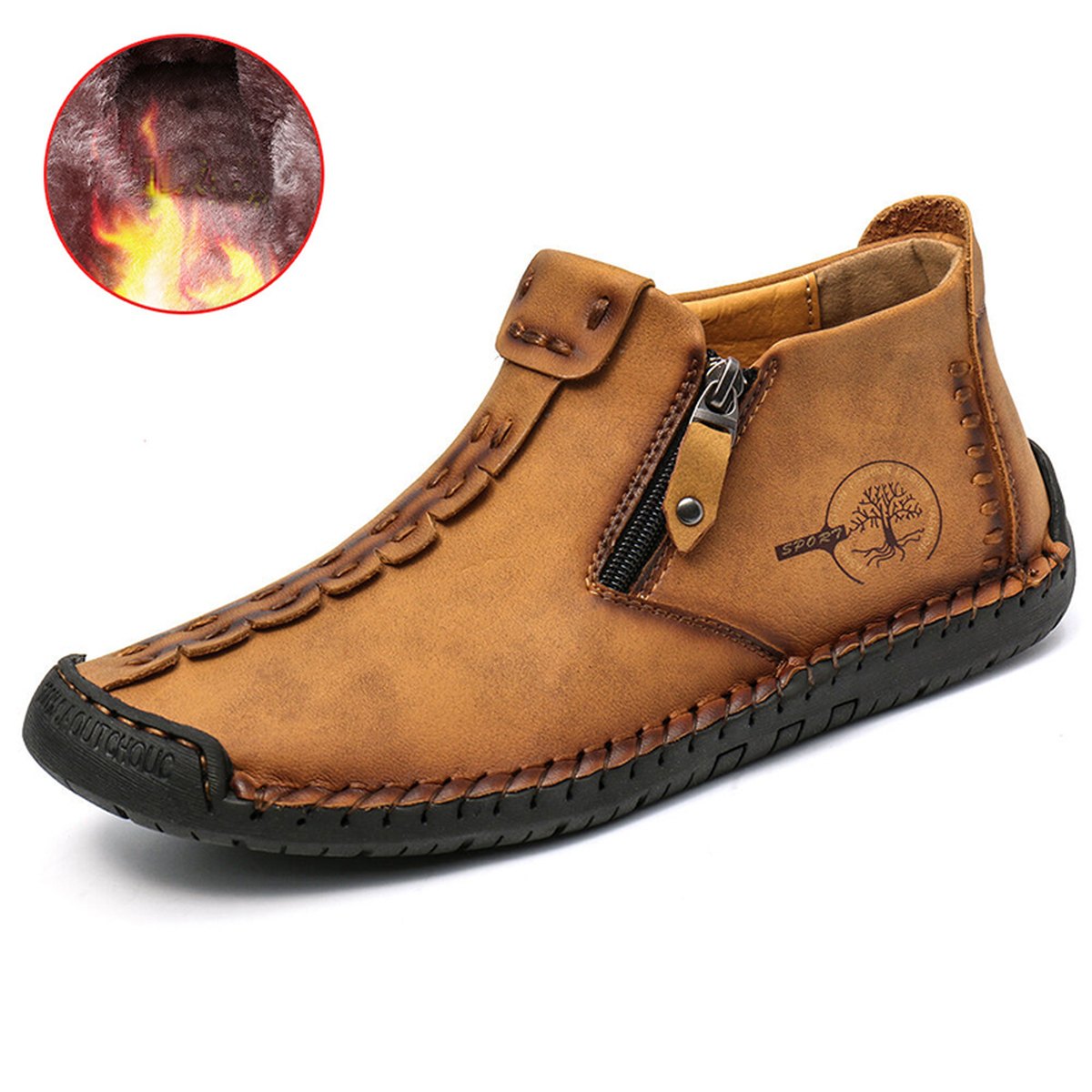 Men's Zip Hiking Ankle Boots