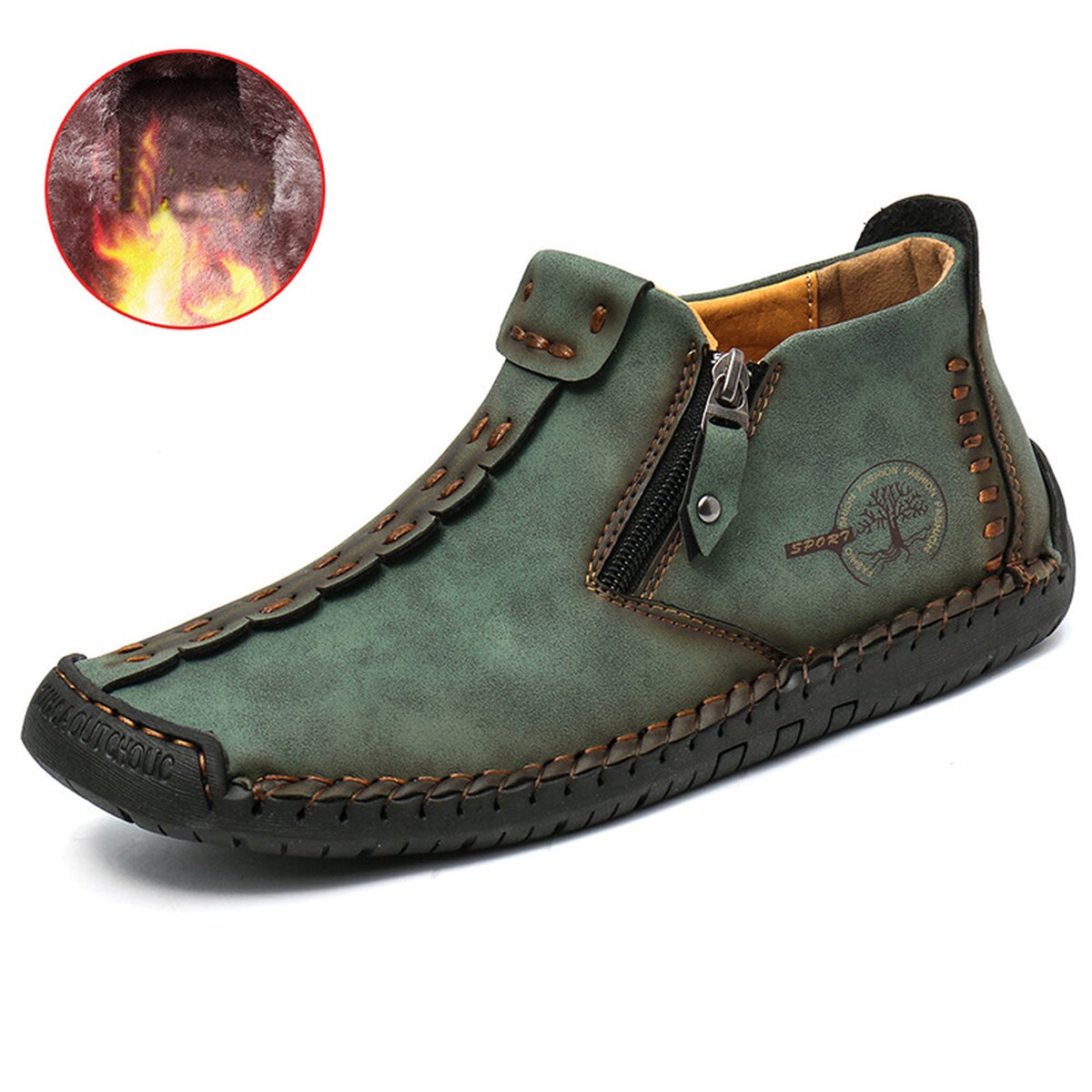 Men's Zip Hiking Ankle Boots