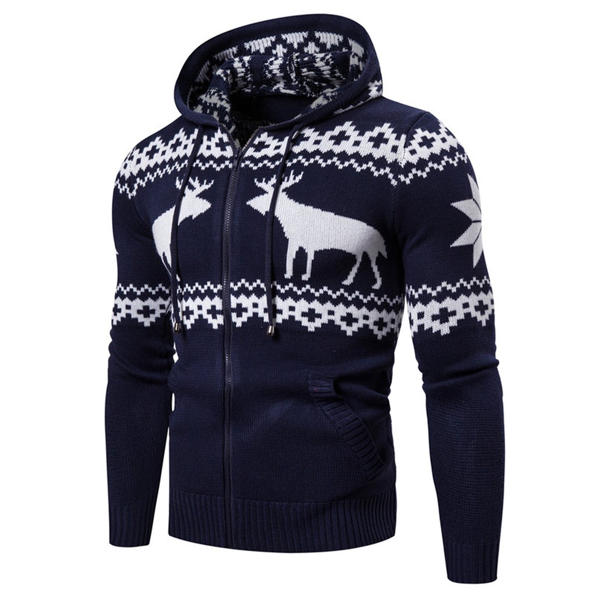 Reindeer Hooded Christmas Sweater