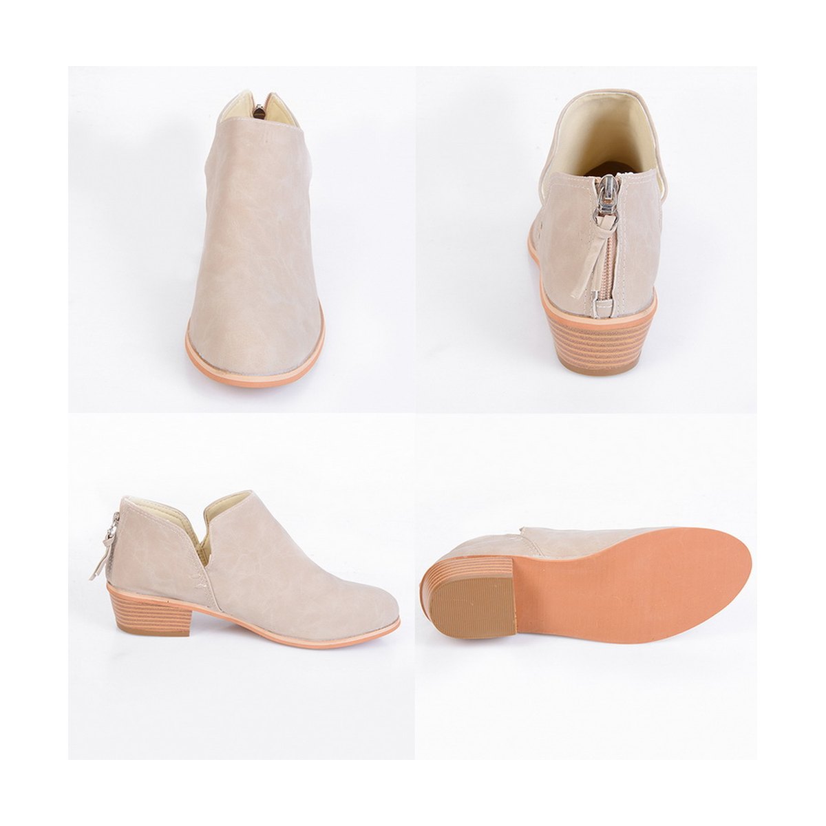 Retro High Heel Ankle Boots