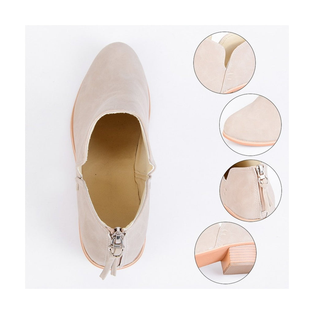 Retro High Heel Ankle Boots