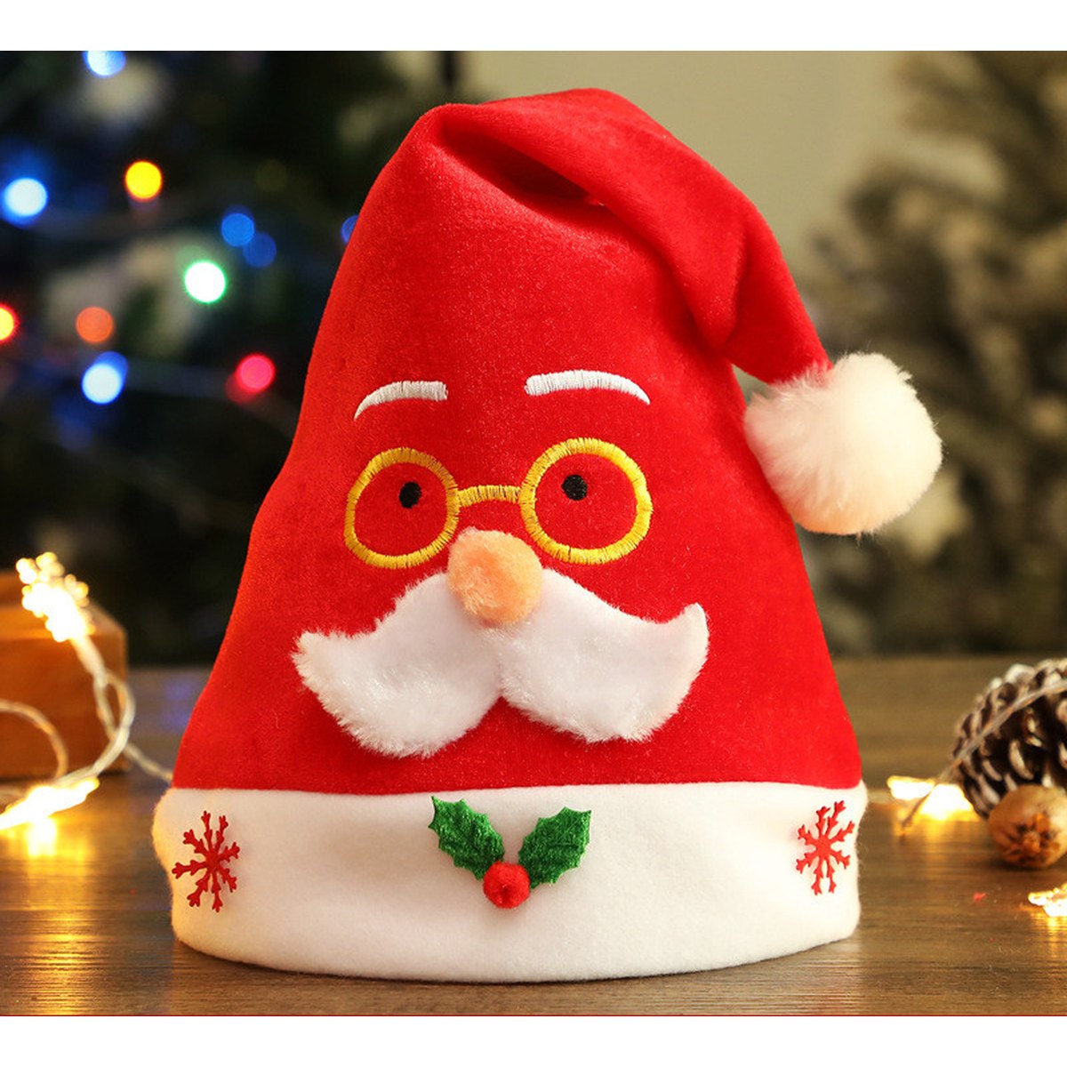 Santa Hat with Funny Glasses
