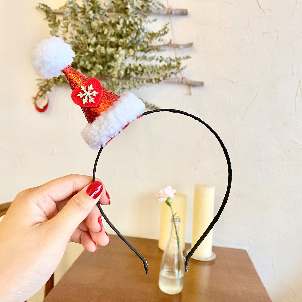 Sequin Christmas Hat Headband