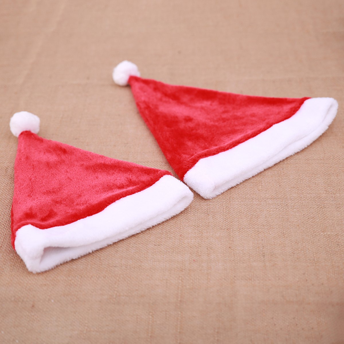 Short Plush Santa Hat
