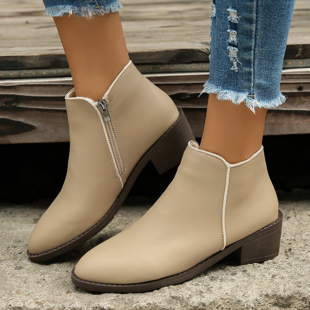 Waterproof Chunky Ankle Boots