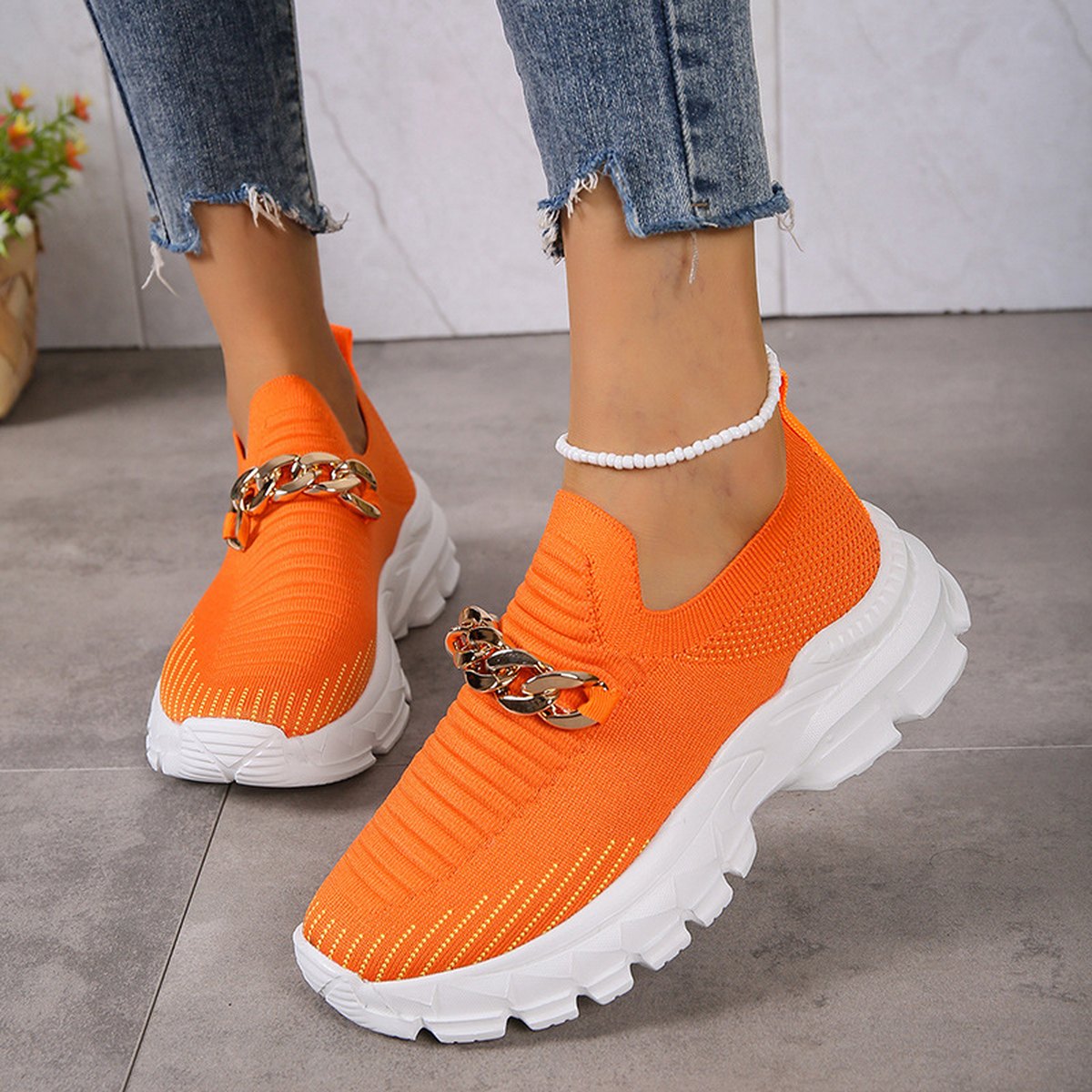 Women's Chain Mesh Walking Shoes