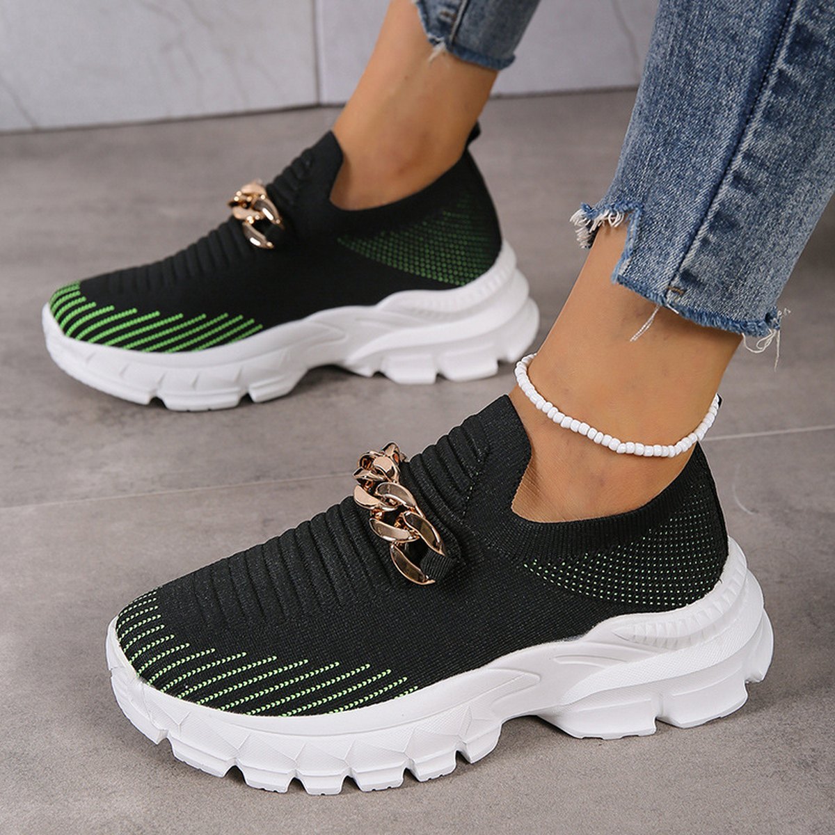 Women's Chain Mesh Walking Shoes