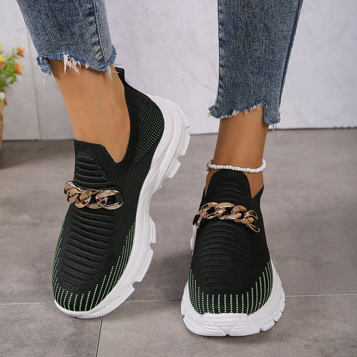 Women's Chain Mesh Walking Shoes