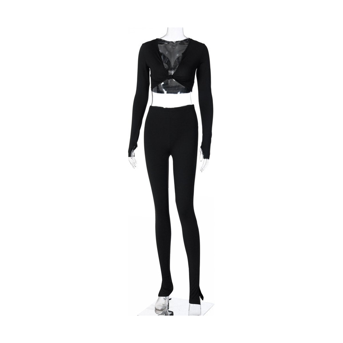 Women's Crop Top and Pants Set
