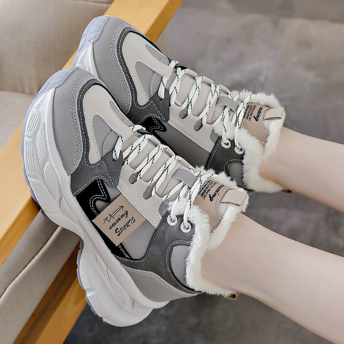 Women's Fleece-Lined Winter Sneakers