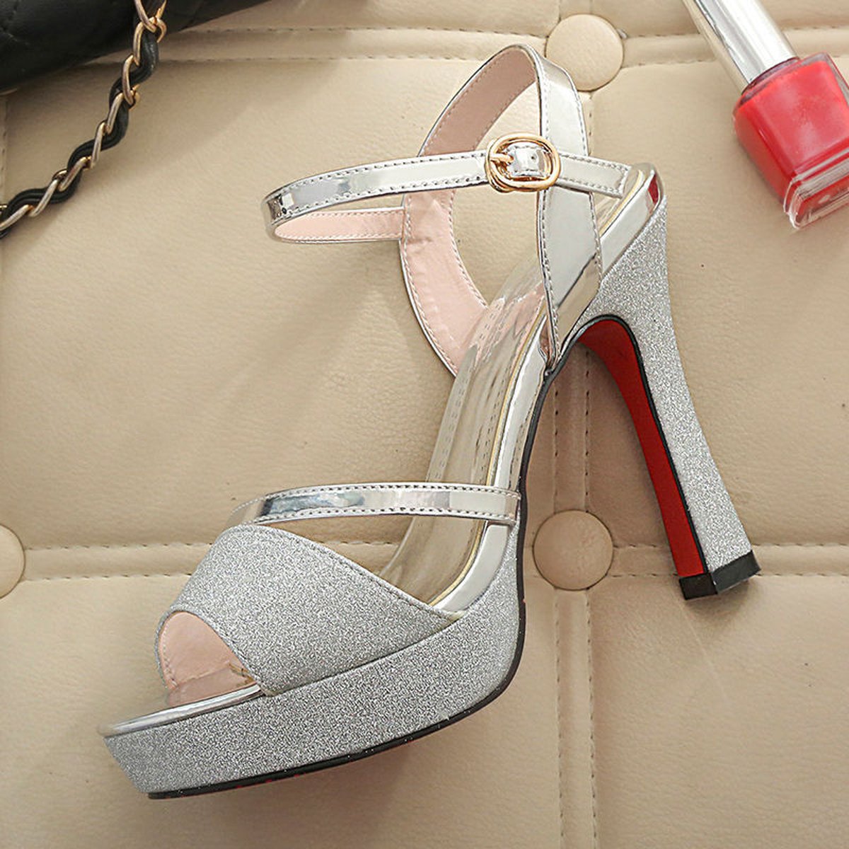 Women's Metallic Sandals