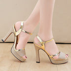 Women's Metallic Sandals