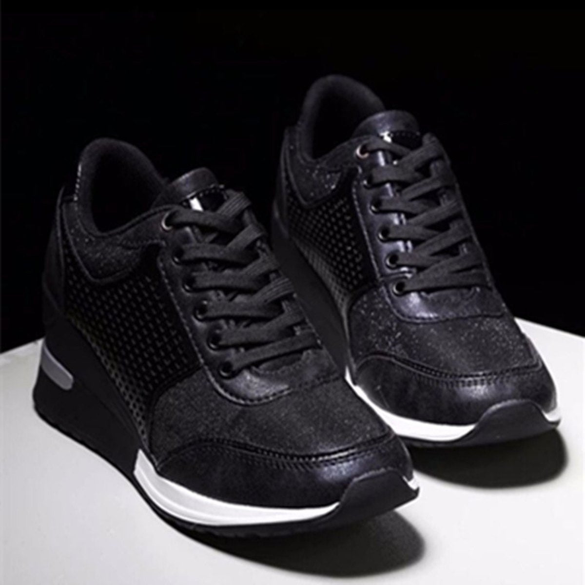 Women's Platform Lace-Up Sneakers