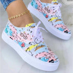 Women's Printed Canvas Sneakers